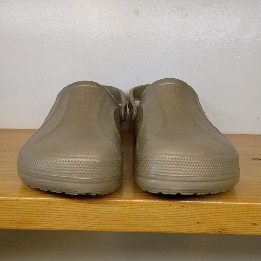Crocs Endeavor Slip On Closed Toe Clog‎ Shoes Men's 12 Brown Khaki